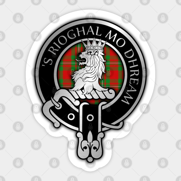 Clan MacGregor Crest & Tartan Sticker by Taylor'd Designs